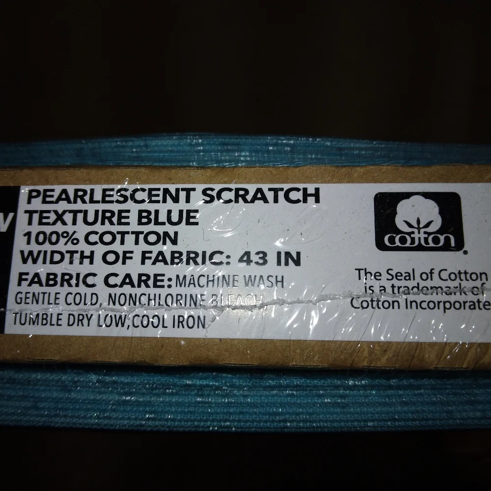 FABRIC Keepsake Perlescent Scratch Texture Blue, 100% Cotton, 8yd Bolt